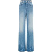 rabanne jean à coupe droite - bleu