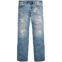 ralph lauren rrl jean slim à taille haute - bleu