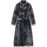 diesel manteau de-pia-fse à simple boutonnage - noir