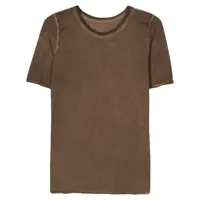 uma wang t-shirt tina en coton mélangé - marron