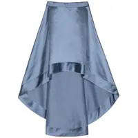cynthia rowley jupe mi-longue livarno en satin - bleu