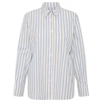 rebecca vallance chemise en coton philippe à rayures - blanc