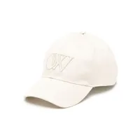 off-white casquette en coton à logo brodé - tons neutres