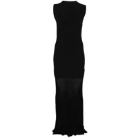 toteme robe longue à design plissé - noir