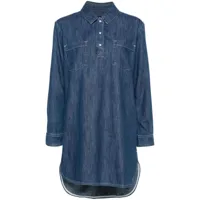 a.p.c. robe courte texas en jean - bleu
