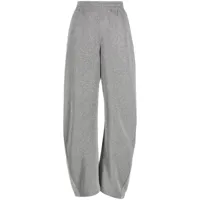jnby pantalon de jogging en coton à détail logo - argent