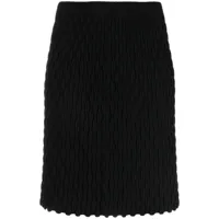 jnby jupe mi-longue à ourlet festonné - noir
