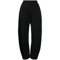 jnby pantalon de jogging en coton à détail logo - noir