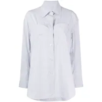 jnby chemise rayée à taille froncée - blanc