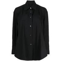 jnby chemise en coton à taille froncée - noir