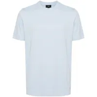dunhill t-shirt en coton à logo brodé - bleu