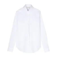 mazzarelli chemise en popeline à manches longues - blanc