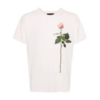 simone rocha t-shirt en coton à fleurs - rose