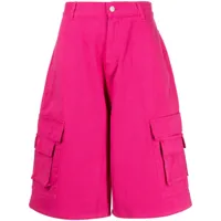 abra short en jean à poches cargo - rose