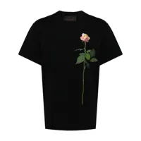 simone rocha t-shirt en coton à fleurs - noir