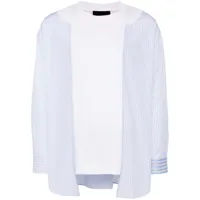 simone rocha t-shirt en coton à design superposé - blanc