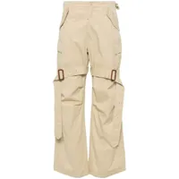 r13 pantalon ample en coton à poches cargo - tons neutres