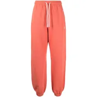 marcelo burlon county of milan pantalon de jogging à logo brodé - orange