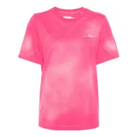 feng chen wang t-shirt en coton à imprimé tie-dye - rose