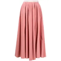 forte forte jupe mi-longue à design plissé - rose
