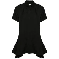 sacai robe courte plissée à design asymétrique - noir