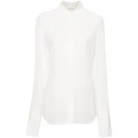 sportmax chemise leila à effet de transparence - blanc