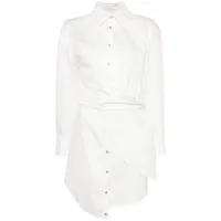 marques'almeida robe-portefeuille à design drapé - blanc