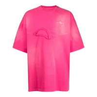 feng chen wang t-shirt à design structuré - rose