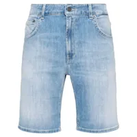 dondup short en jean à coupe droite - bleu