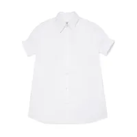 mm6 maison margiela kids robe-chemise à logo brodé - blanc
