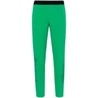 ermanno firenze pantalon à détails en dentelle - vert