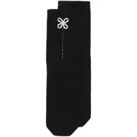 simone rocha chaussettes à motif floral - noir