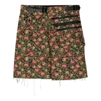undercover floral-jacquard shorts - noir