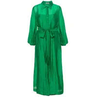 baruni robe-chemise flou à effet froissé - vert