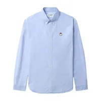 chocoolate chemise en coton à manches longues - bleu