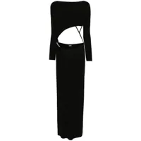 gcds robe longue asymétrique - noir