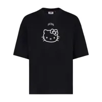 gcds t-shirt à imprimé hello kitty - noir