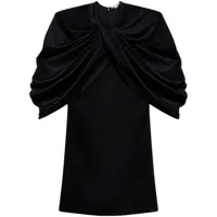 stella mccartney robe courte drapée - noir