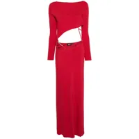 gcds robe longue asymétrique - rouge