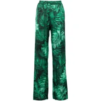 ermanno firenze pantalon à imprimé végétal - vert