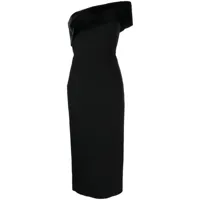 roland mouret robe mi-longue à coupe asymétrique - noir