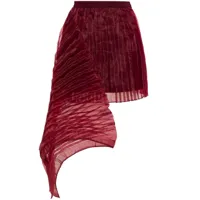 andrea iyamah minijupe ime à design plissé - rouge