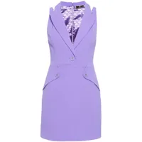 elisabetta franchi robe courte en crêpe - violet