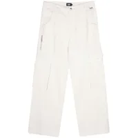gcds jean droit à poches cargo - blanc