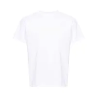mugler t-shirt en coton à logo texturé - blanc