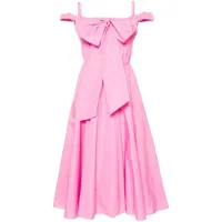 patou robe mi-longue à détail de nœud - rose