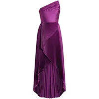 semsem robe plissée à une épaule - violet