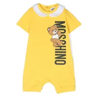 moschino kids pyjama à motif teddy bear - jaune