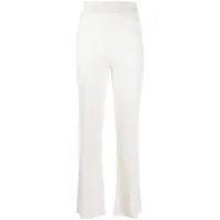 lisa yang pantalon à design nervuré - blanc