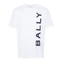 bally t-shirt en coton biologique à logo imprimé - blanc